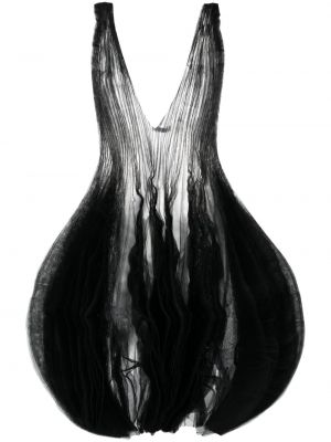 Průsvitné koktejlové šaty Rundholz černé