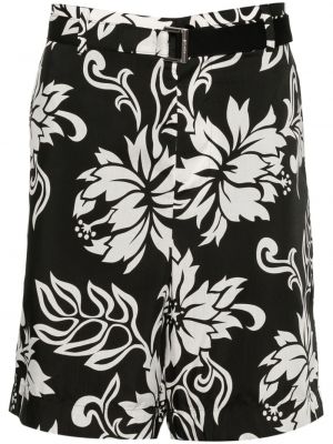 Bermuda kratke hlače s cvetličnim vzorcem s potiskom Sacai