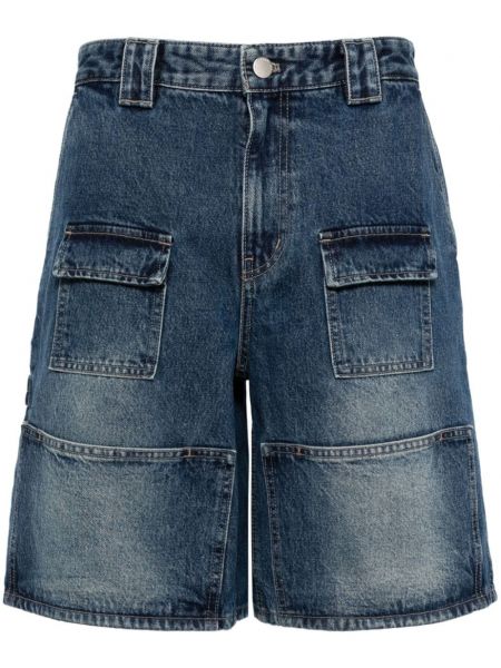 Bombažne kratke jeans hlače Solid Homme modra