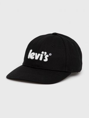 Bavlněný čepice s aplikacemi Levi's černý