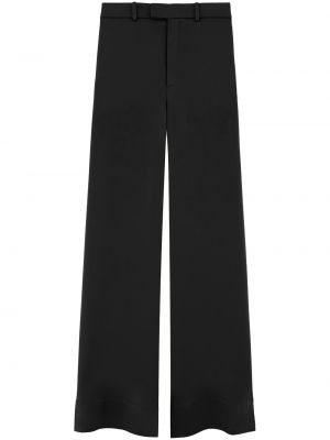 Krepové kalhoty Saint Laurent černé