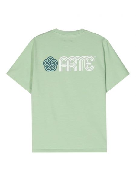 Bavlněné tričko s potiskem Arte zelené