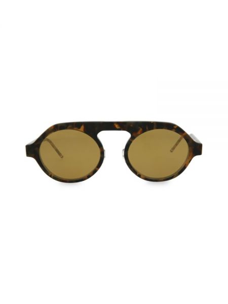 Круглые солнцезащитные очки-авиаторы Thom Browne, Tortoise