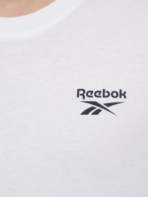 Бавовняна футболка з принтом Reebok біла