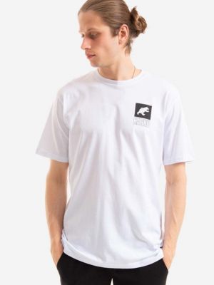 Bavlněné tričko s potiskem Karhu bílé