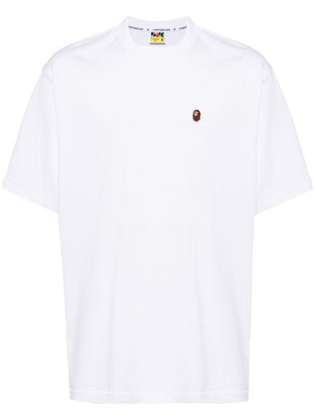 Broderet t-shirt A Bathing Ape® hvid