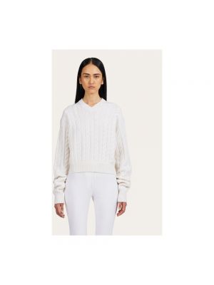 Sweter z długim rękawem Salvatore Ferragamo biały