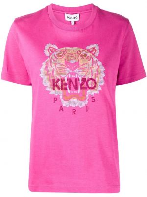 Kokvilnas t-krekls ar izšuvumiem Kenzo