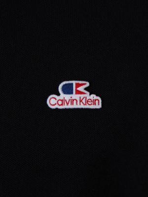 Поло тениска Calvin Klein черно