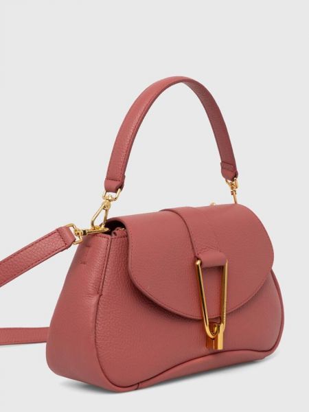 Kožna torbica Coccinelle ružičasta