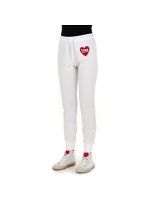 Spodnie Love Moschino białe