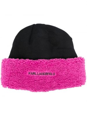 Hatt med broderi Karl Lagerfeld svart