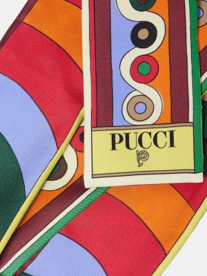 Копринен шал с принт Pucci