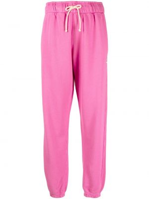 Bavlněné sportovní kalhoty s výšivkou Autry růžové