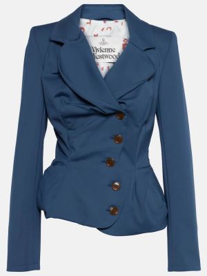 Asimetrični bombažni blazer Vivienne Westwood modra