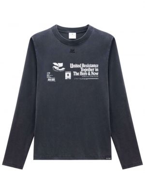 Sweatshirt aus baumwoll mit print Courreges grau