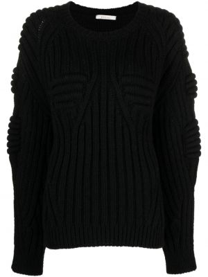 Вълнен пуловер Rev черно