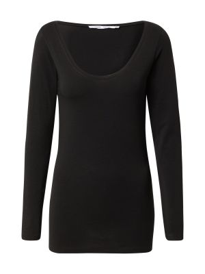 Marškinėliai ilgomis rankovėmis Samsøe Samsøe juoda