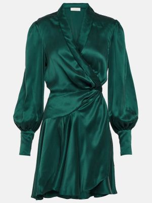 Rochie de mătase Zimmermann verde