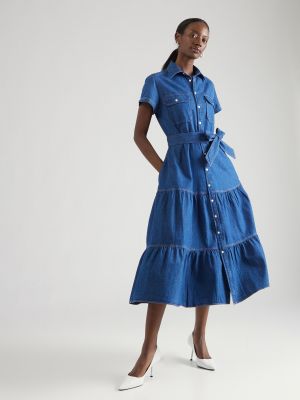 Košeľové šaty Polo Ralph Lauren modrá