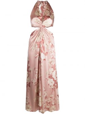 Rochie lunga de mătase Reformation roz