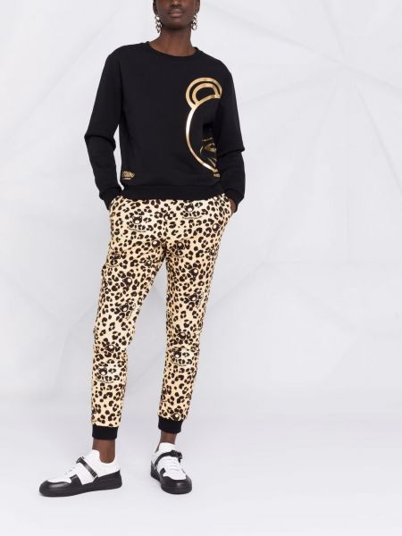 Pantalones de chándal con estampado leopardo Moschino