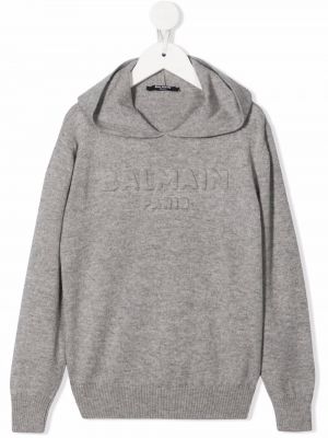 Hettegenser for jenter Balmain Kids grå