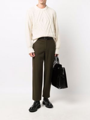 Pantalones rectos de cintura alta Versace Pre-owned marrón