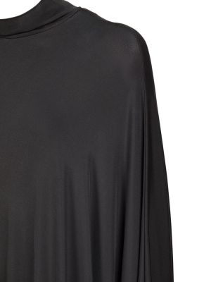 Найлонова макси рокля Balenciaga черно