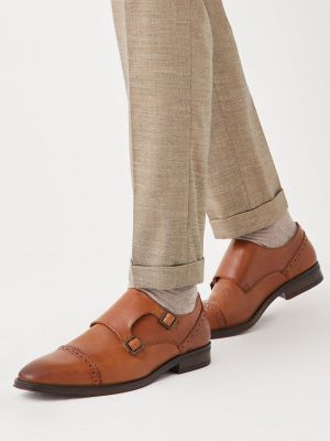 Элегантные кожаные броги Burton коричневые