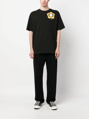 Bavlněné tričko Kenzo černé
