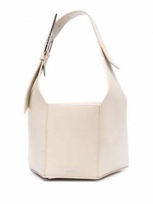 Leder shopper handtasche The Attico beige