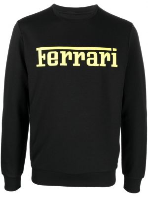 Sweatshirt mit stickerei aus baumwoll Ferrari schwarz