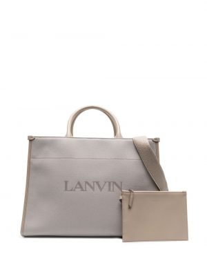 Geantă shopper Lanvin argintiu