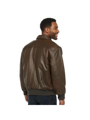 Кожаная куртка с потертостями ретро Vintage Leather
