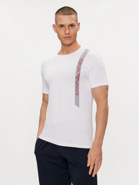 Slim fit priliehavé tričko Emporio Armani Underwear biela