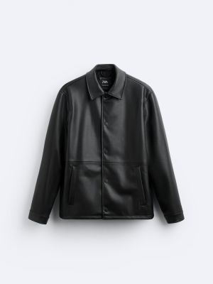 Длинная куртка Zara черная