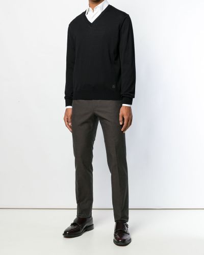 Jersey con escote v de tela jersey Corneliani negro