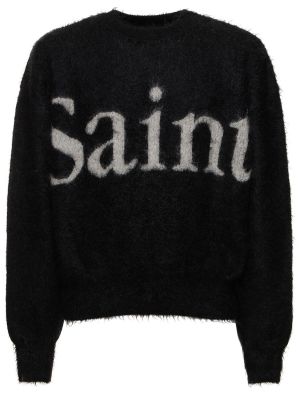 Пуловер от мохер Saint Michael черно