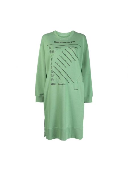 Zielona sukienka midi Mm6 Maison Margiela