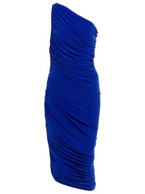 Sukienka midi z dżerseju Norma Kamali niebieska