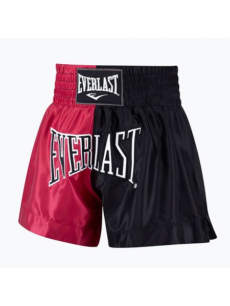 Spodenki treningowe męskie EVERLAST Muay Thai czarno-czerwone EMT7 | WYSYŁKA W 24H | 30 DNI NA ZWROT