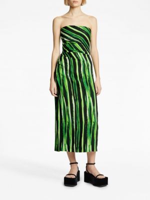 Midi šaty s potiskem Proenza Schouler zelené