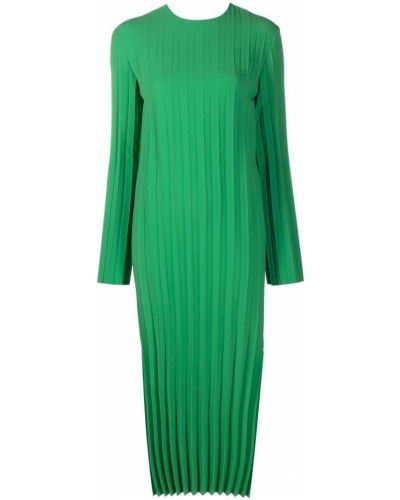 Midi šaty s dlouhými rukávy A.w.a.k.e. Mode - zelená