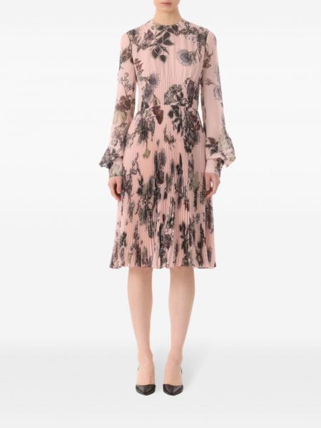 Laskostettu kukka- levenevä mekko Jason Wu Collection pinkki