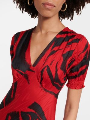 Maksi haljina s cvjetnim printom Diane Von Furstenberg crvena