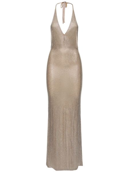 Sukienka długa Giuseppe Di Morabito srebrna