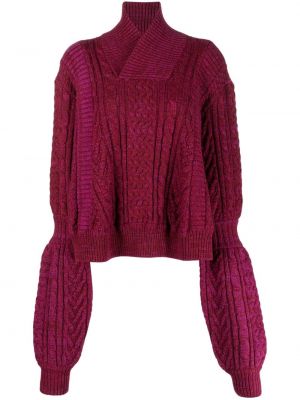 Chunky volneni pulover Noir Kei Ninomiya rdeča