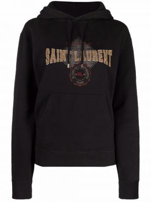 Bluza z kapturem Saint Laurent czarna