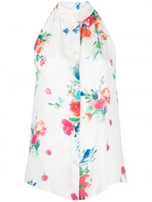 Trykt floral bluse Boutique Moschino hvit